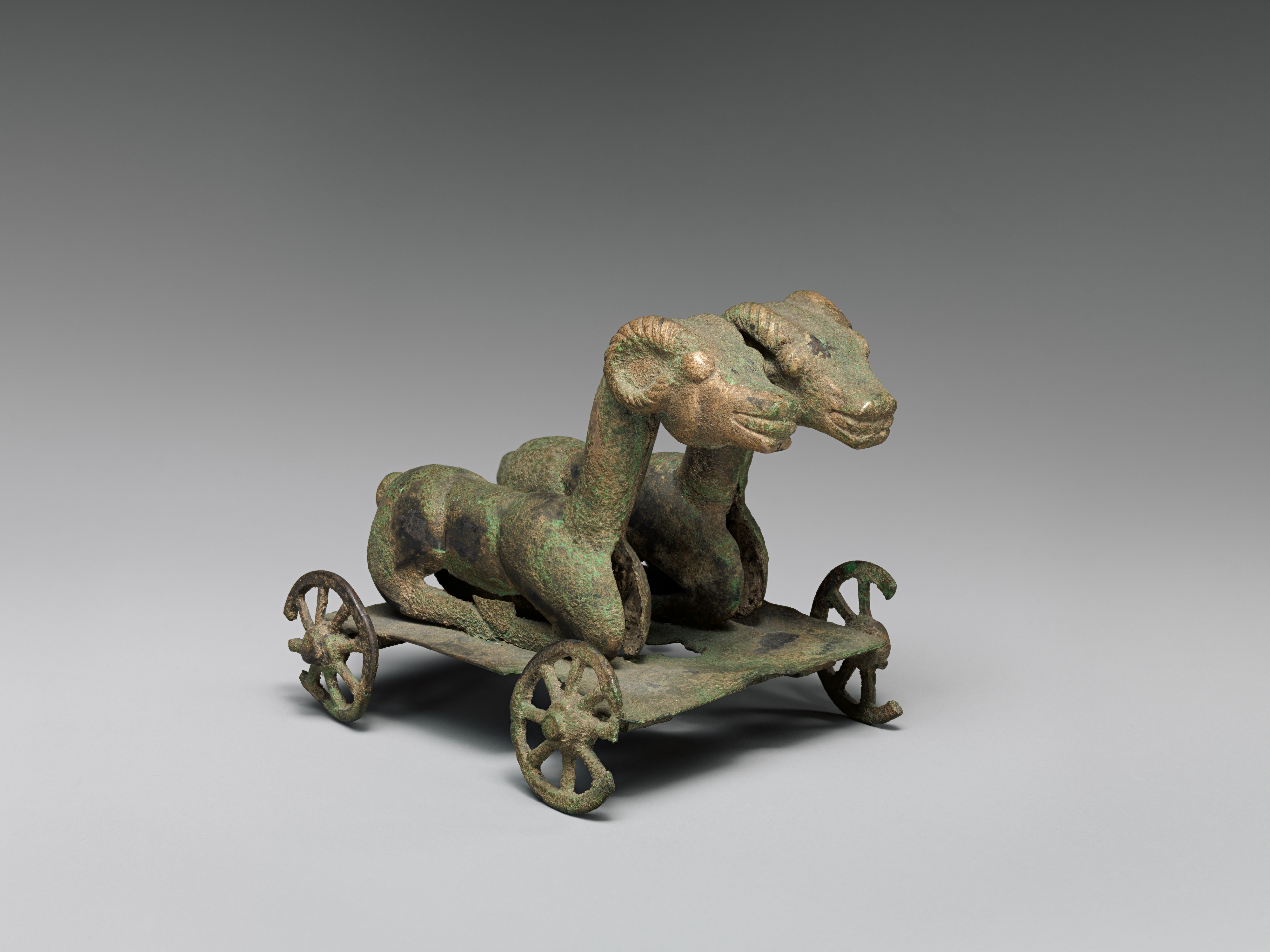 Two Rams on Wheeled Cart | China | Han dynasty (206 BCE–220 CE) or ...
