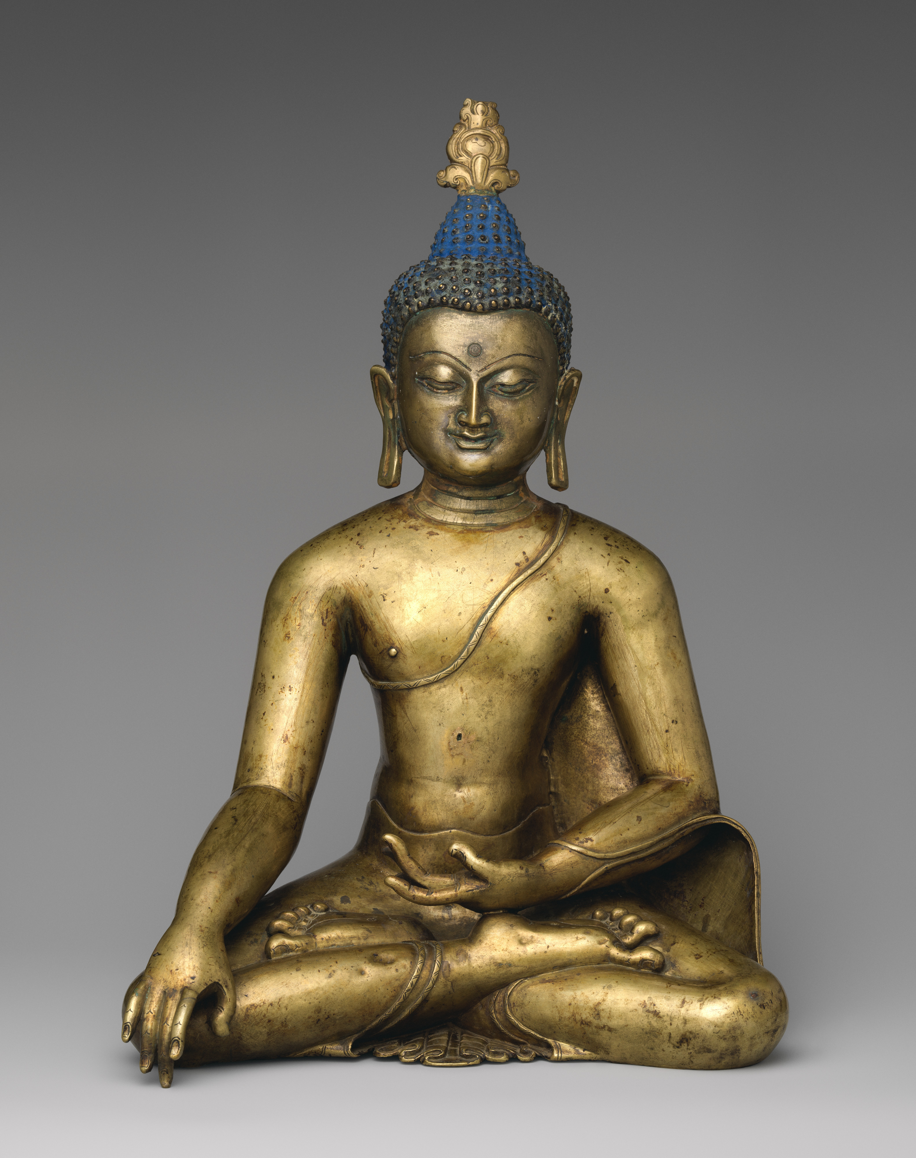 Collect Tibet Buddhism Temple Silver Shakyamuni Sakyamuni Amitabha Buddha Statue 