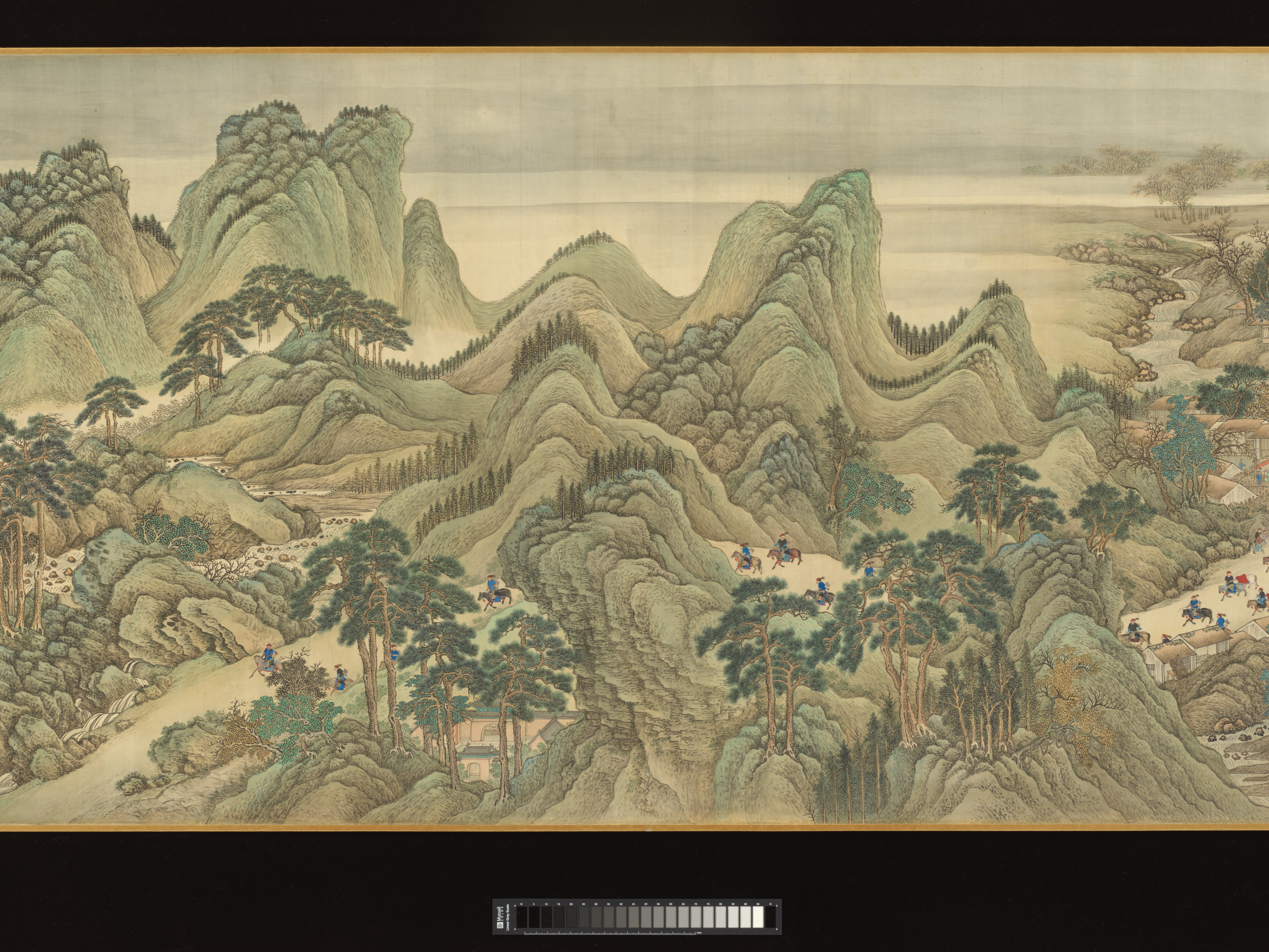 S Kunstdruck Wang Hui - : Die südliche Inspektionstour des Kangxi-Imperators 