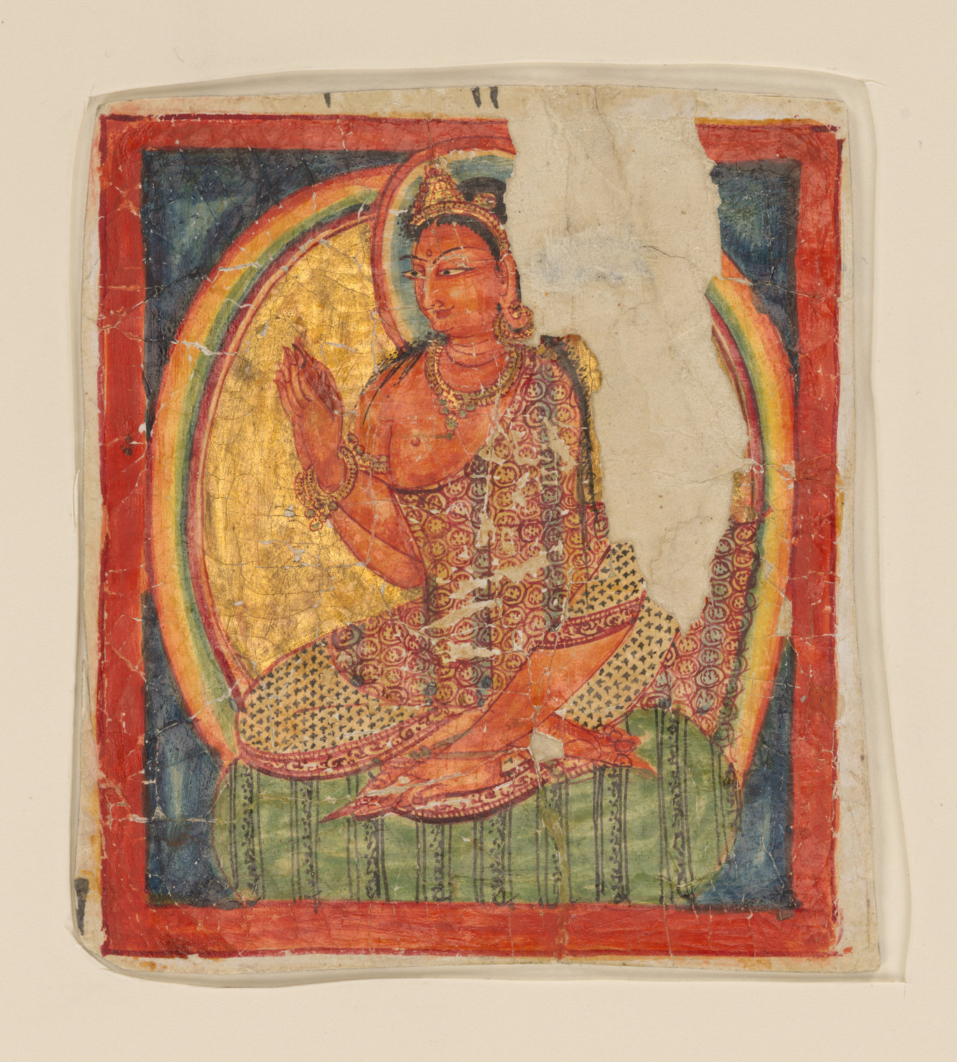Unidentified Fragment Of A Prajnaparamita Sutra Manuscript Folio 