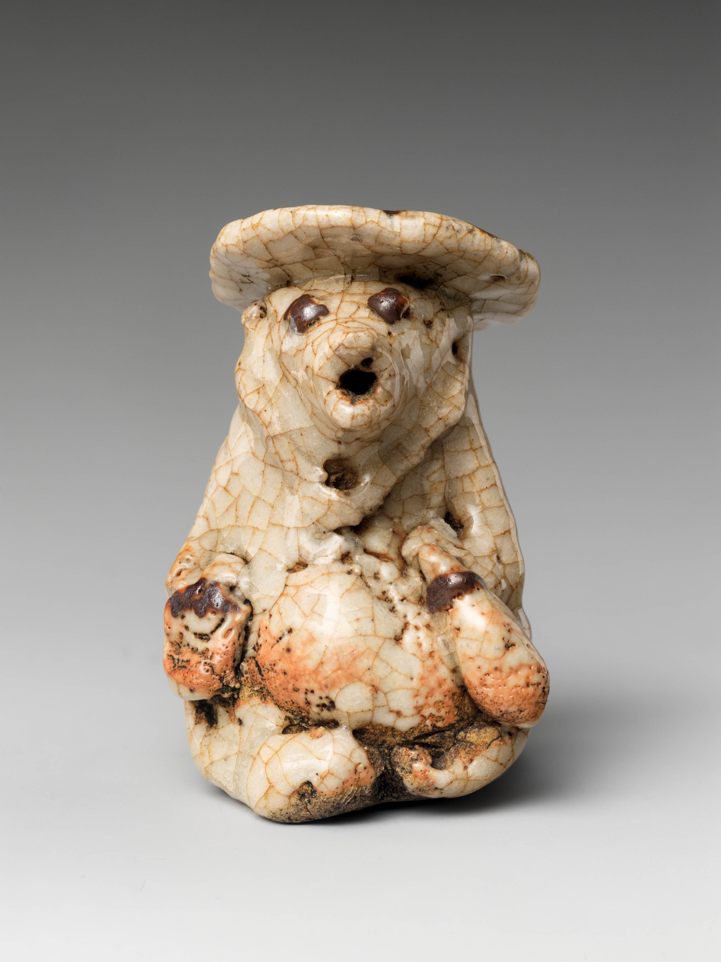 Water-Dropper (Suiteki) in Raccoon Dog Shape - Japan - Momoyama