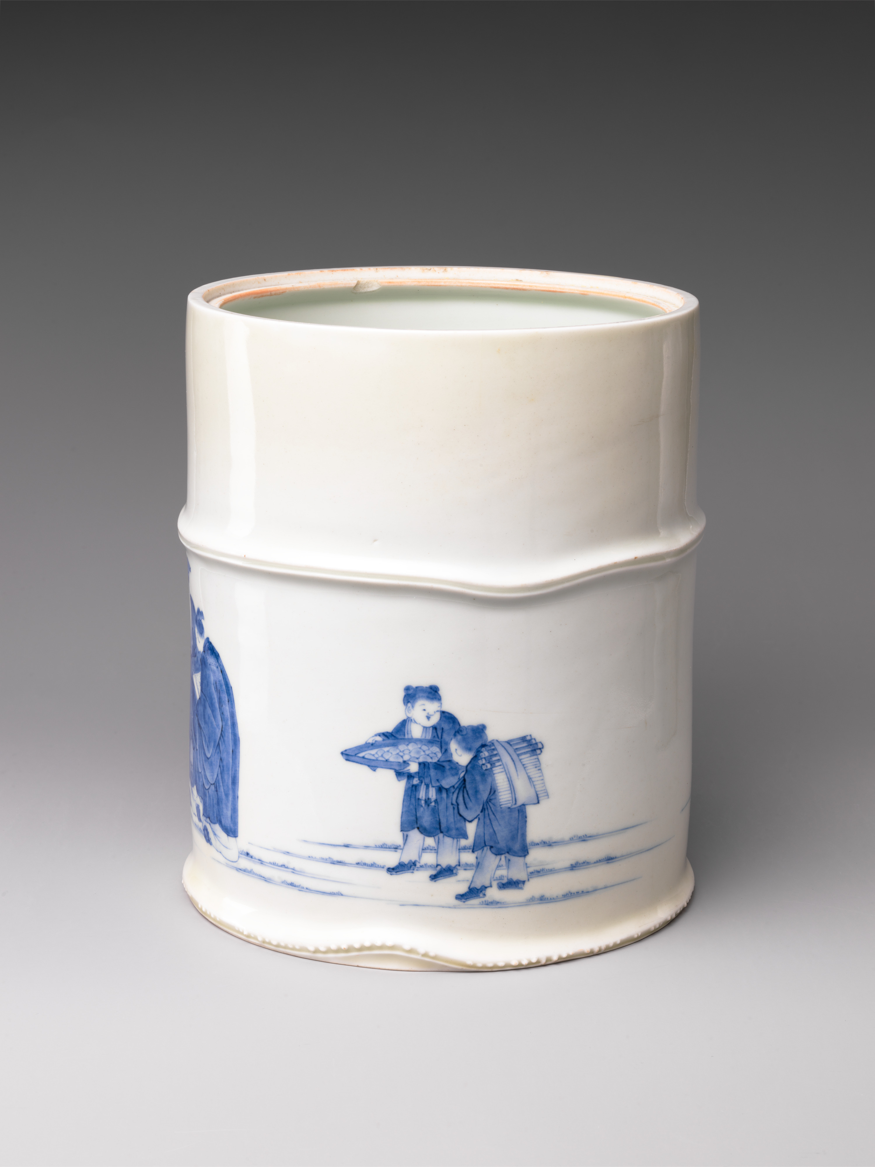 Japanese Vintage uwagusuri Vessel 室町 灰釉台 Murase Jihei 村瀬治兵衛 - Zelkova Freshwater Container (Mizusashi