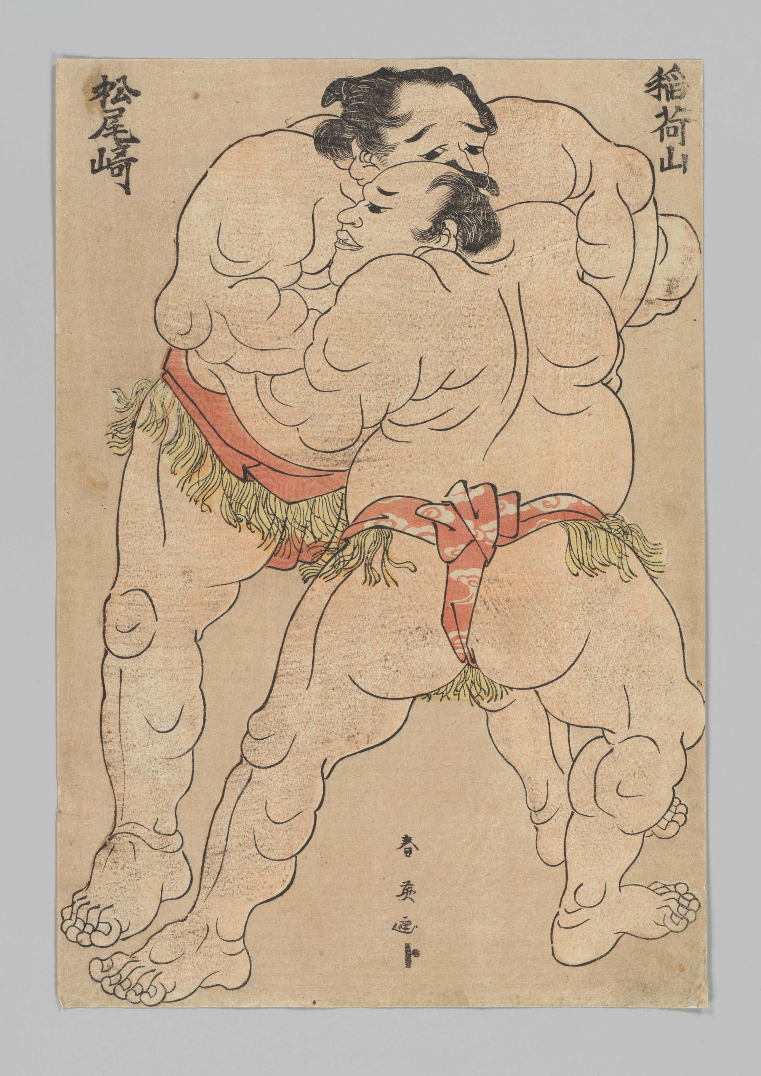 Sumo Wrestlers Inariyama and Matsuozaki