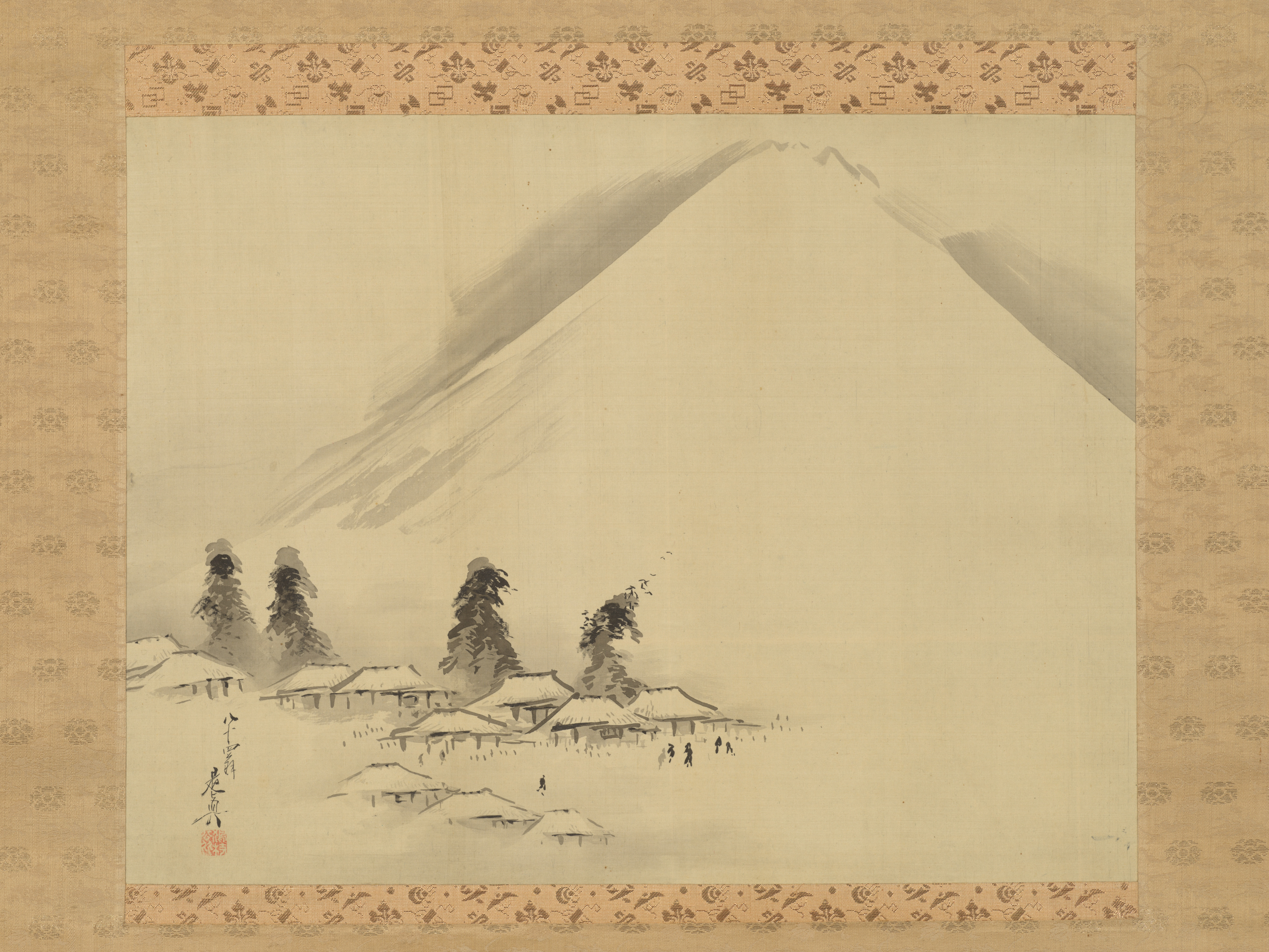 Shibata Zeshin - Mount. Fuji in Winter - Japan - Meiji period
