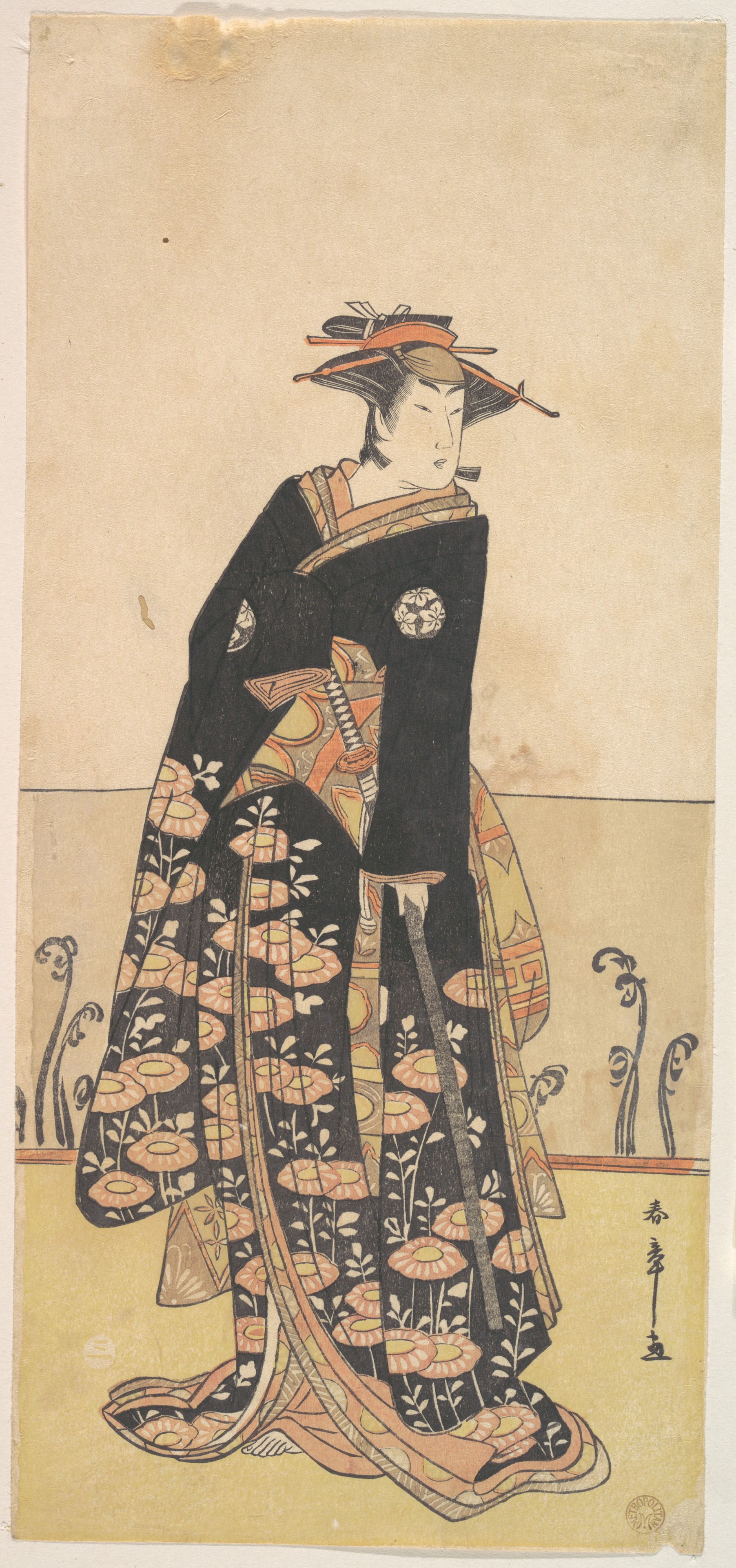 Katsukawa Shunshō 勝 川 春 章 Osagawa Tsuneyo as a Tall Woman Dressed in a.