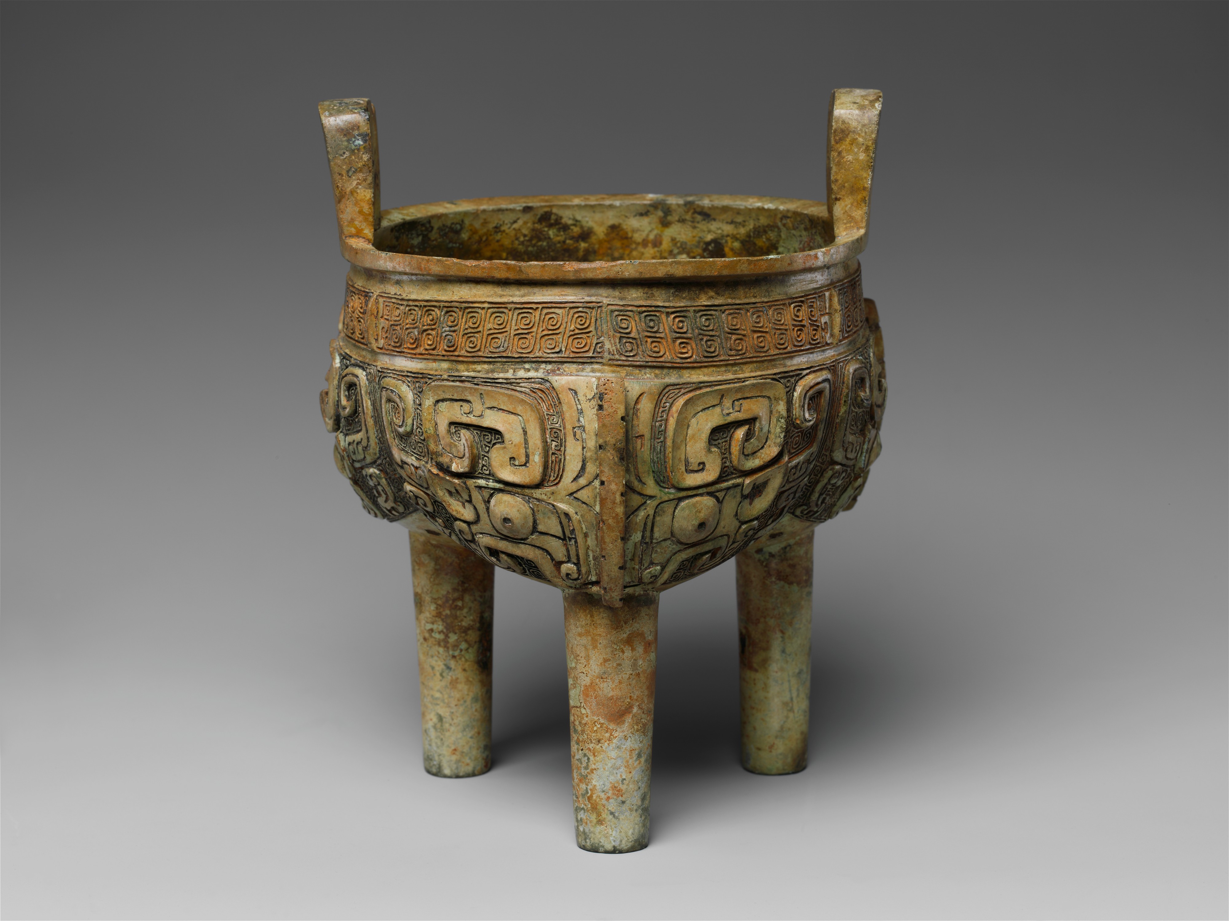 Ritual tripod cauldron (Ding), China, Shang dynasty (ca. 1600–1046 BCE)