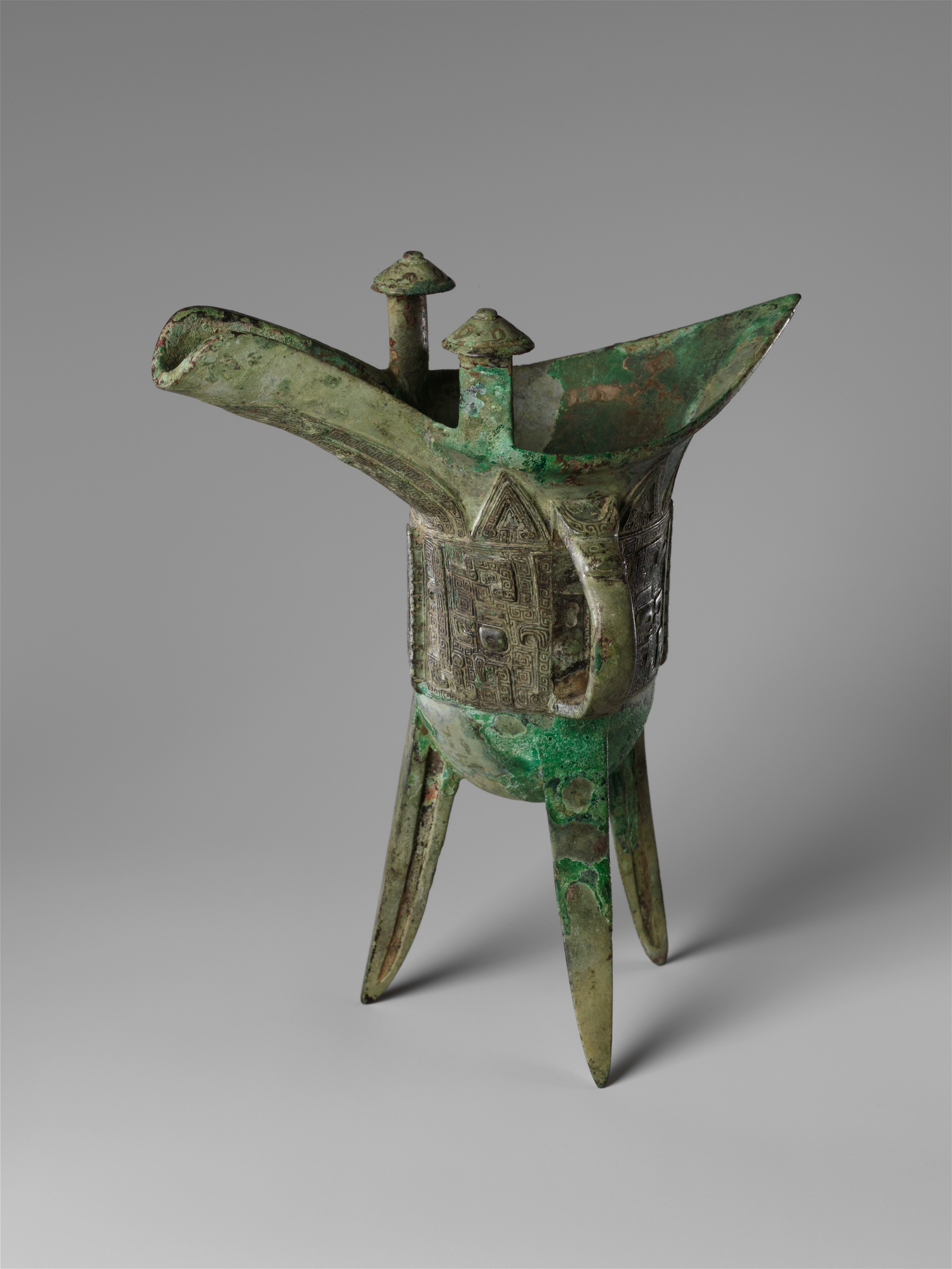 Wine warmer (Jue), China, Shang dynasty (ca. 1600–1046 BCE)