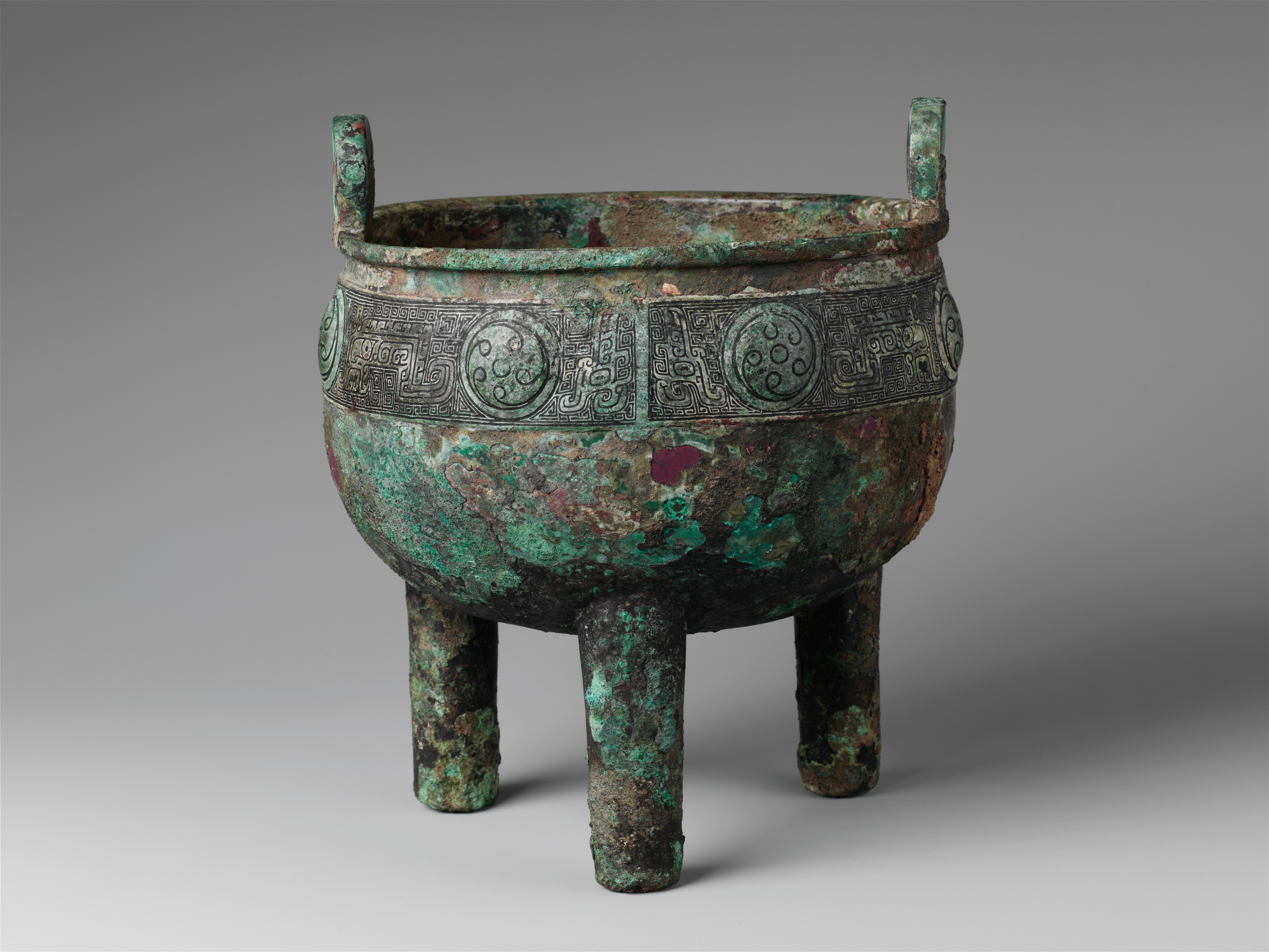 Ritual tripod cauldron (Ding), China, Shang dynasty (ca. 1600–1046 BCE)