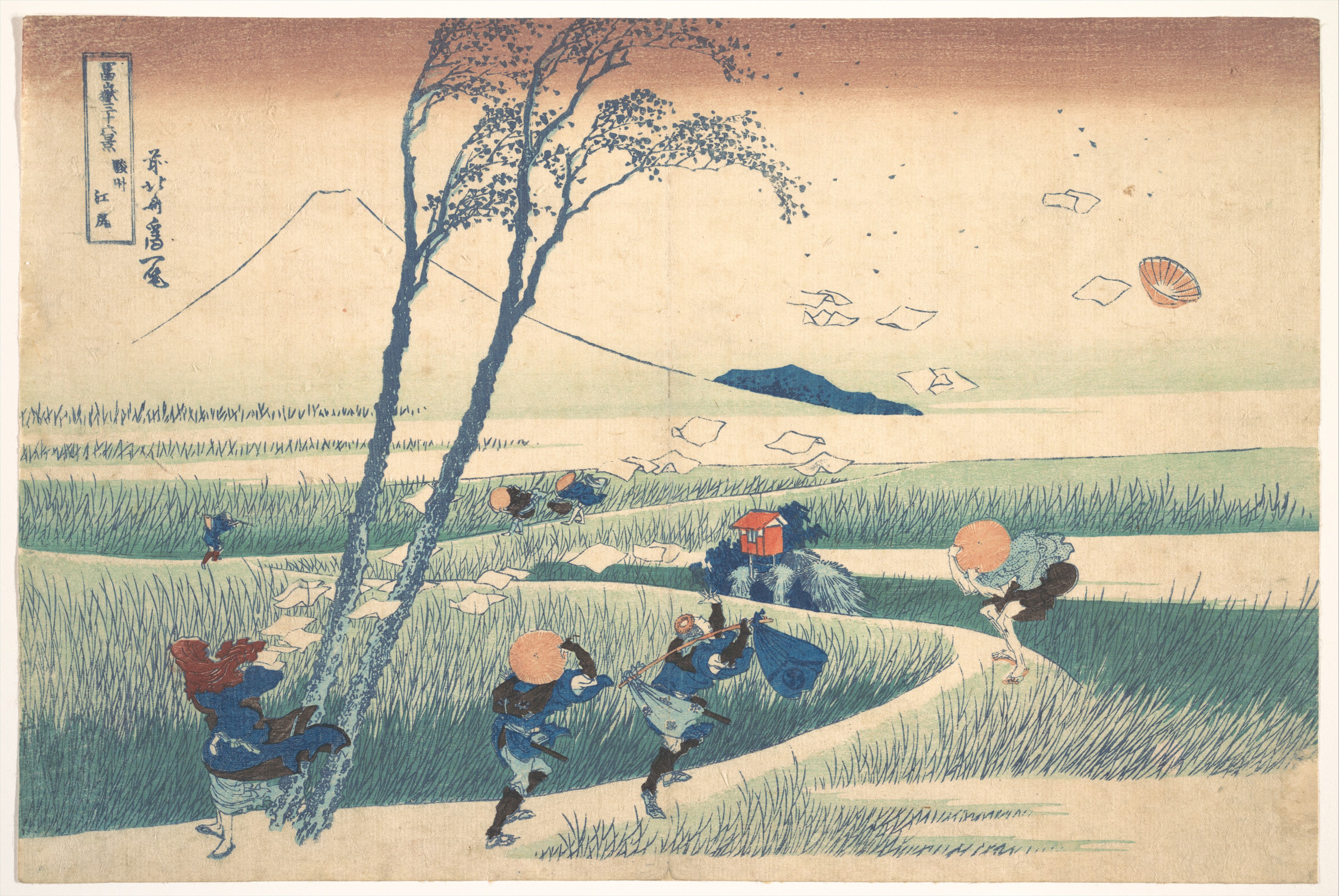 Katsushika Hokusai | Ejiri in Suruga Province (Sunshū Ejiri), from the  series Thirty-six Views of Mount Fuji (Fugaku sanjūrokkei) | Japan | Edo  period (1615–1868) | The Metropolitan Museum of Art