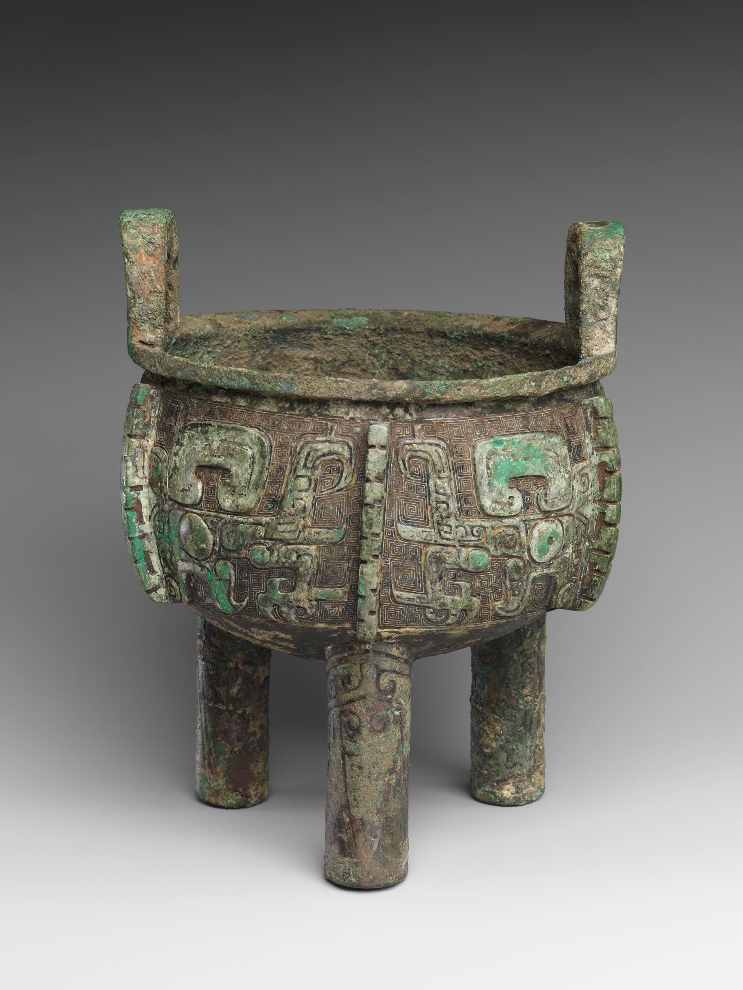 Ritual tripod cauldron (Ding), China, Shang dynasty (ca. 1600–1046 BCE)