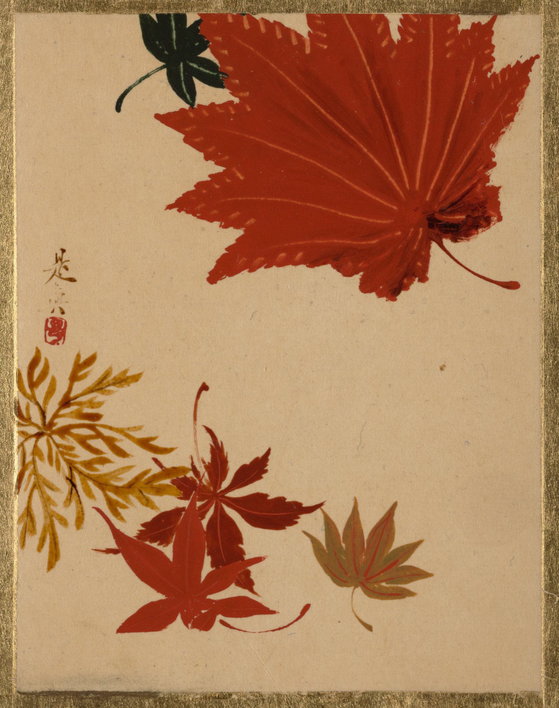 Shibata Zeshin | Maple Leaves | Japan | Edo period (1615–1868) | The ...