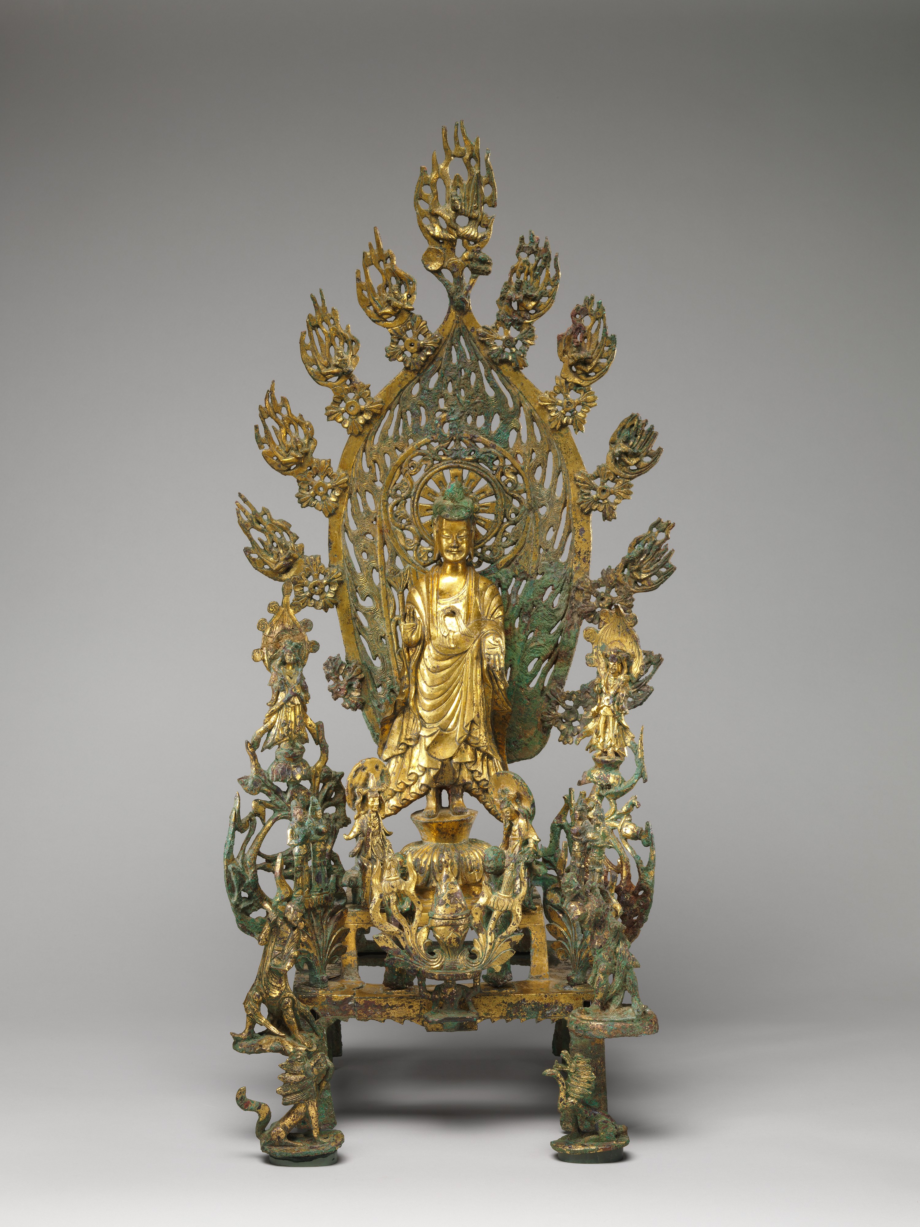 Buddha Maitreya (Mile) Altarpiece | China | Northern Wei dynasty 