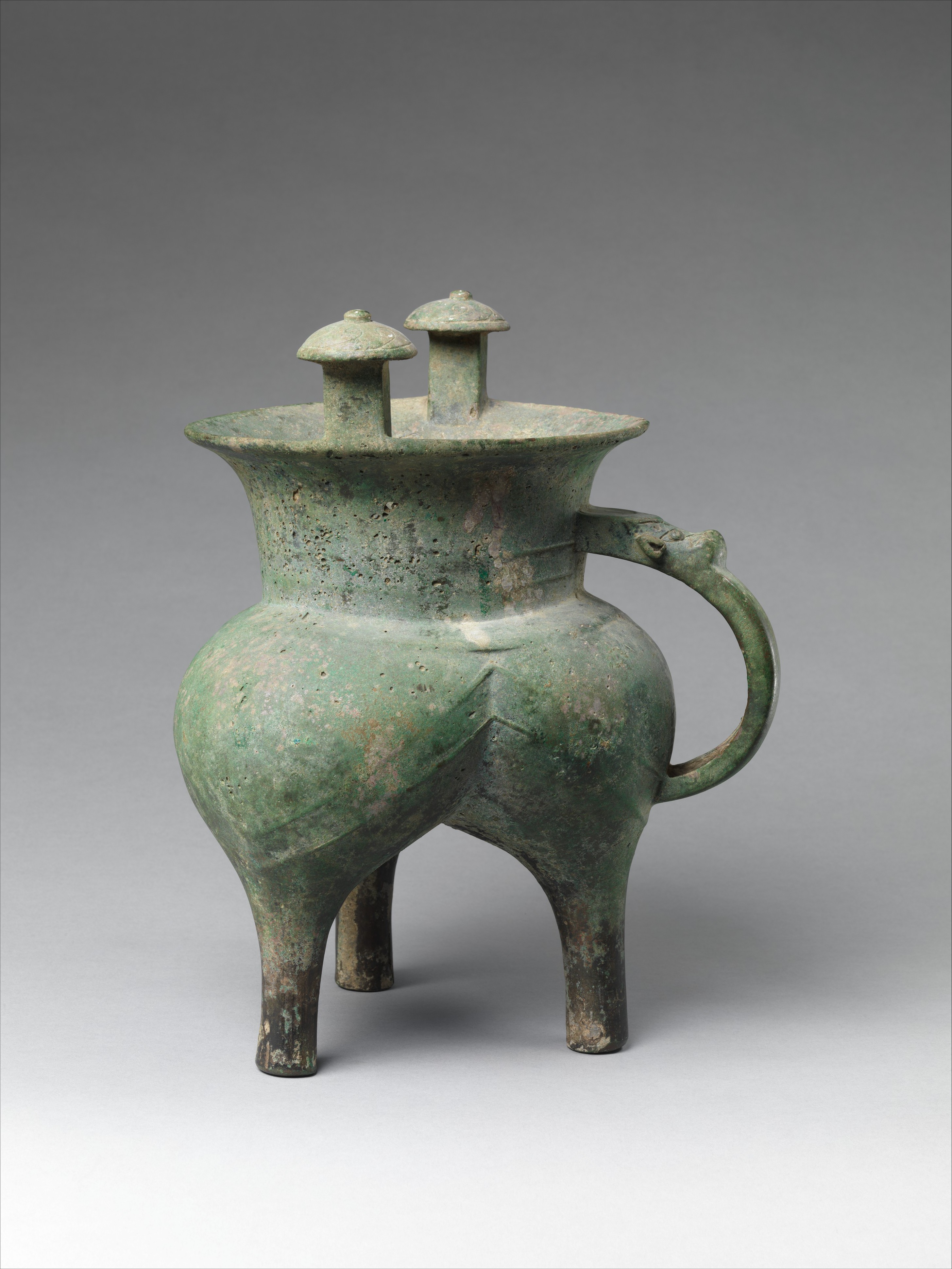 Wine Warmer (Jue), c. 1300-1023 BC. China, Shang dynasty (c.1600-c.1046  BC), Anyang