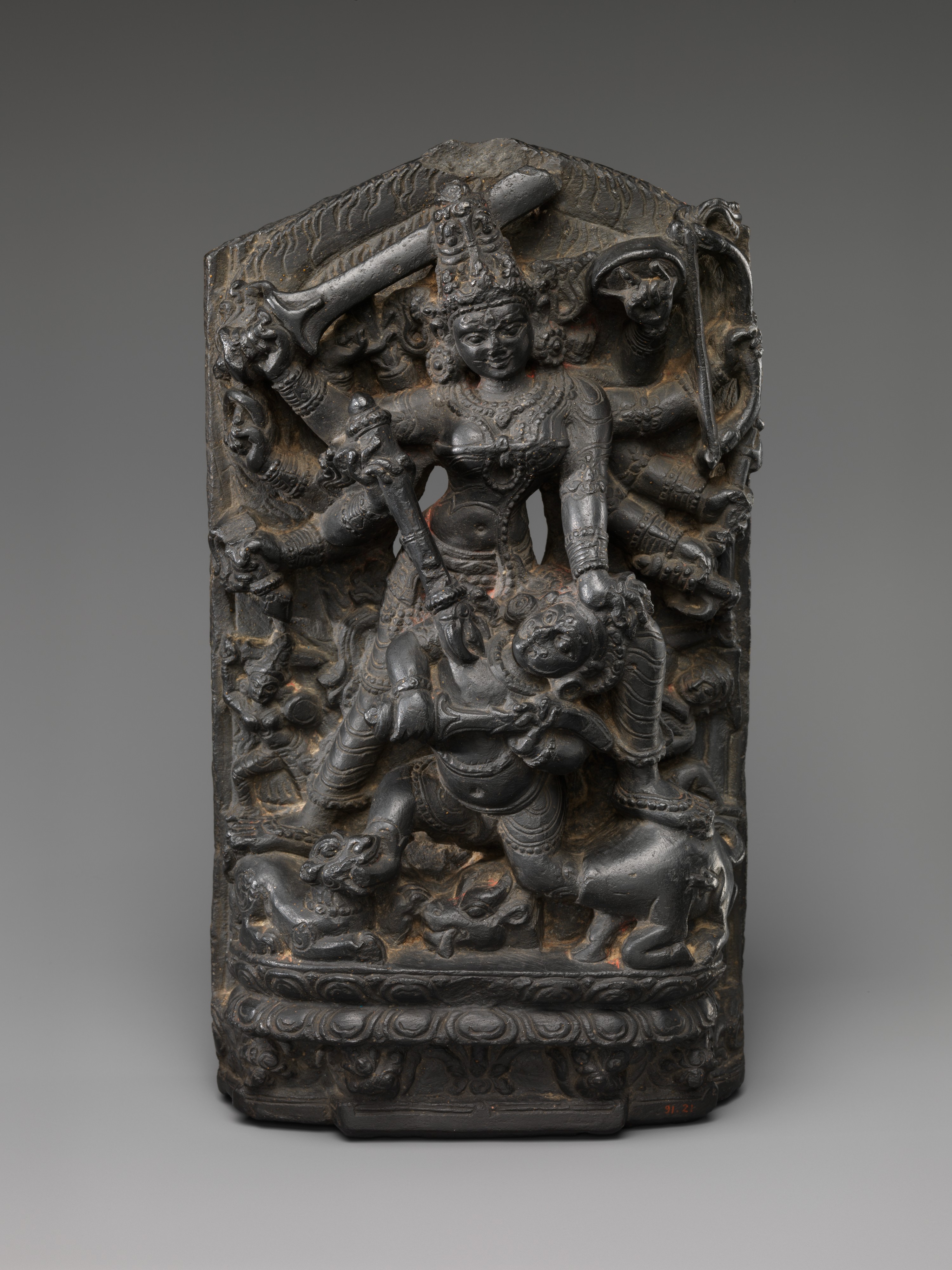 The Goddess Durga  Slaying the Buffalo Demon Mahishasura 
