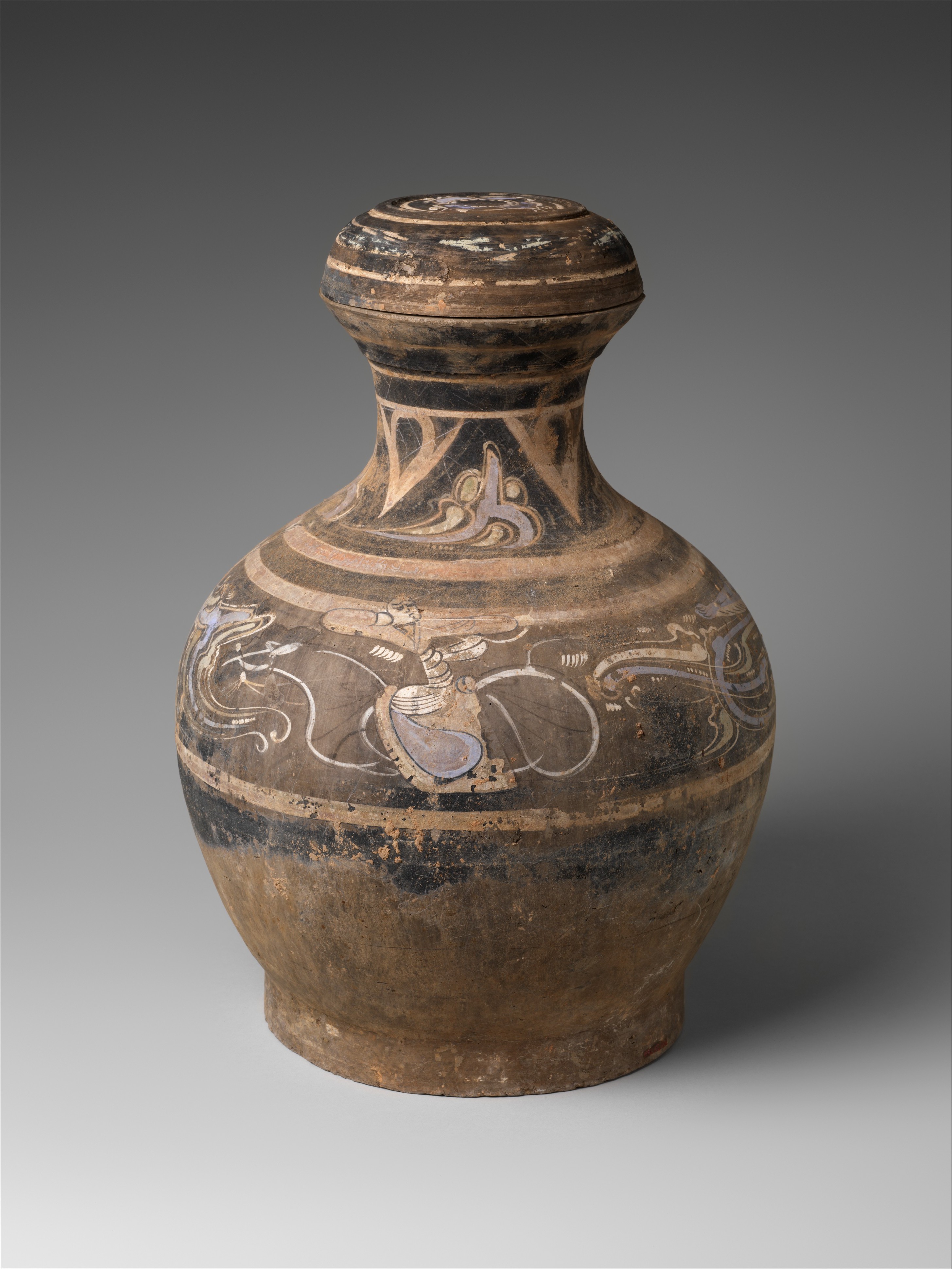 中国漢時代灰釉壺 A ceramic jar HAN dynasty - 陶芸