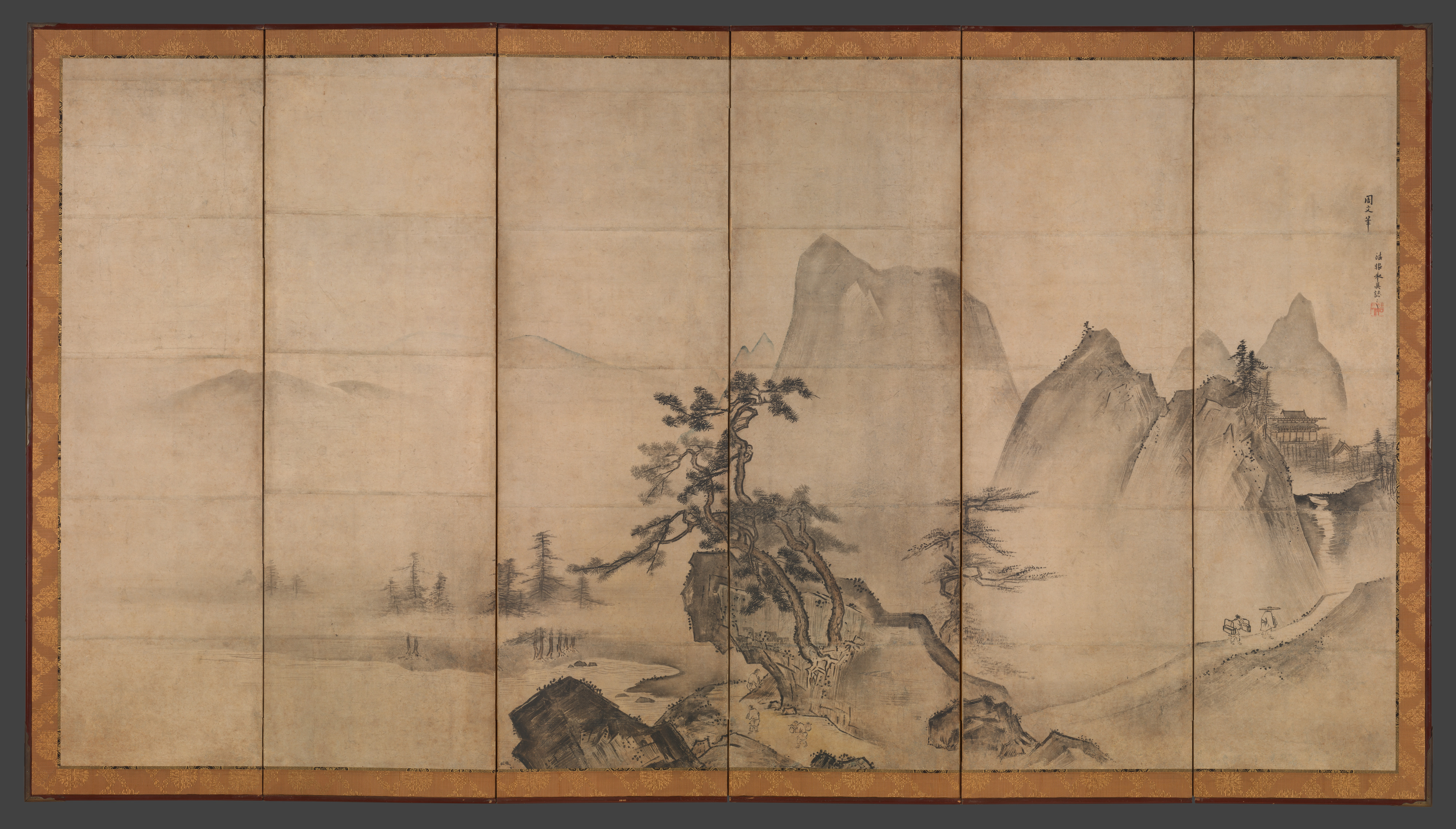 Traditionally attributed to Tenshō Shūbun | Mountain Landscape
