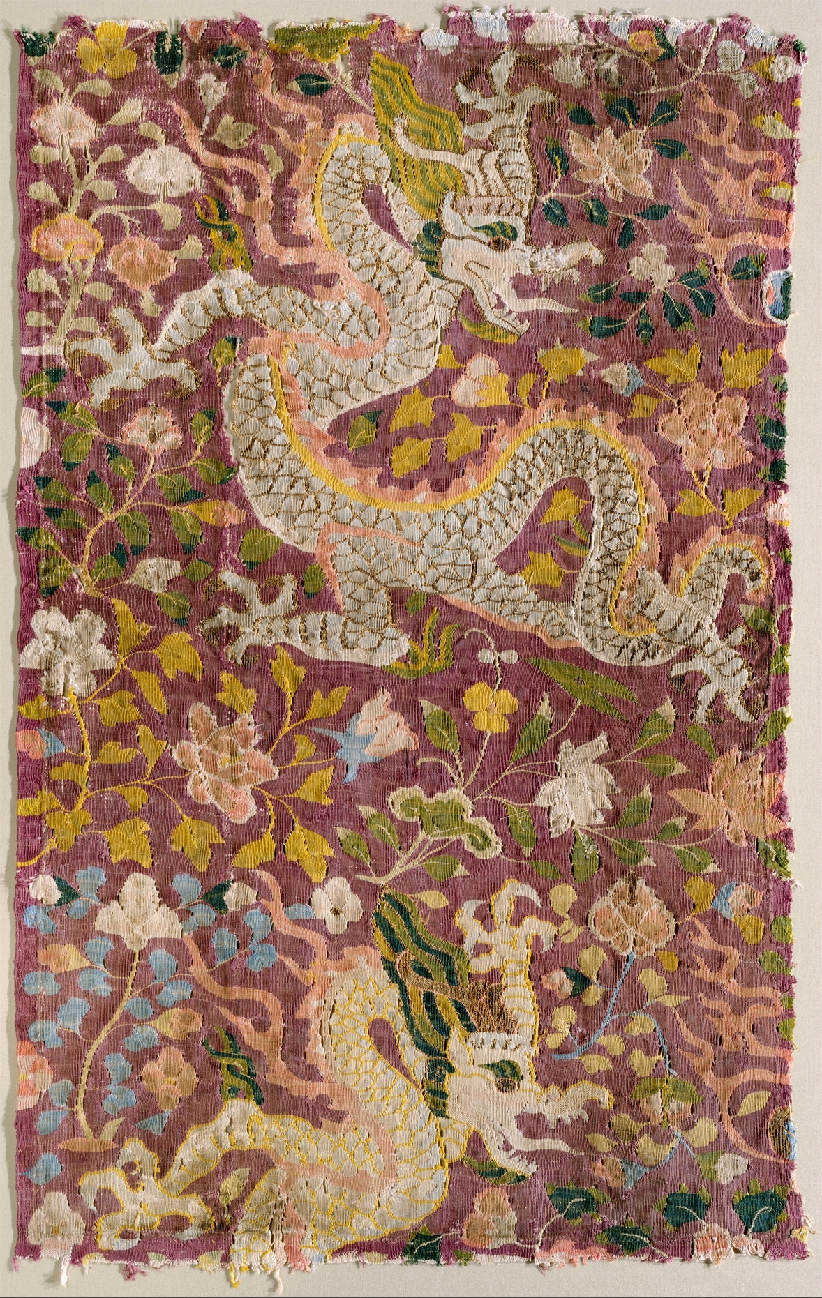 Tapestry with Dragons and Flowers | Eastern Central Asia | The