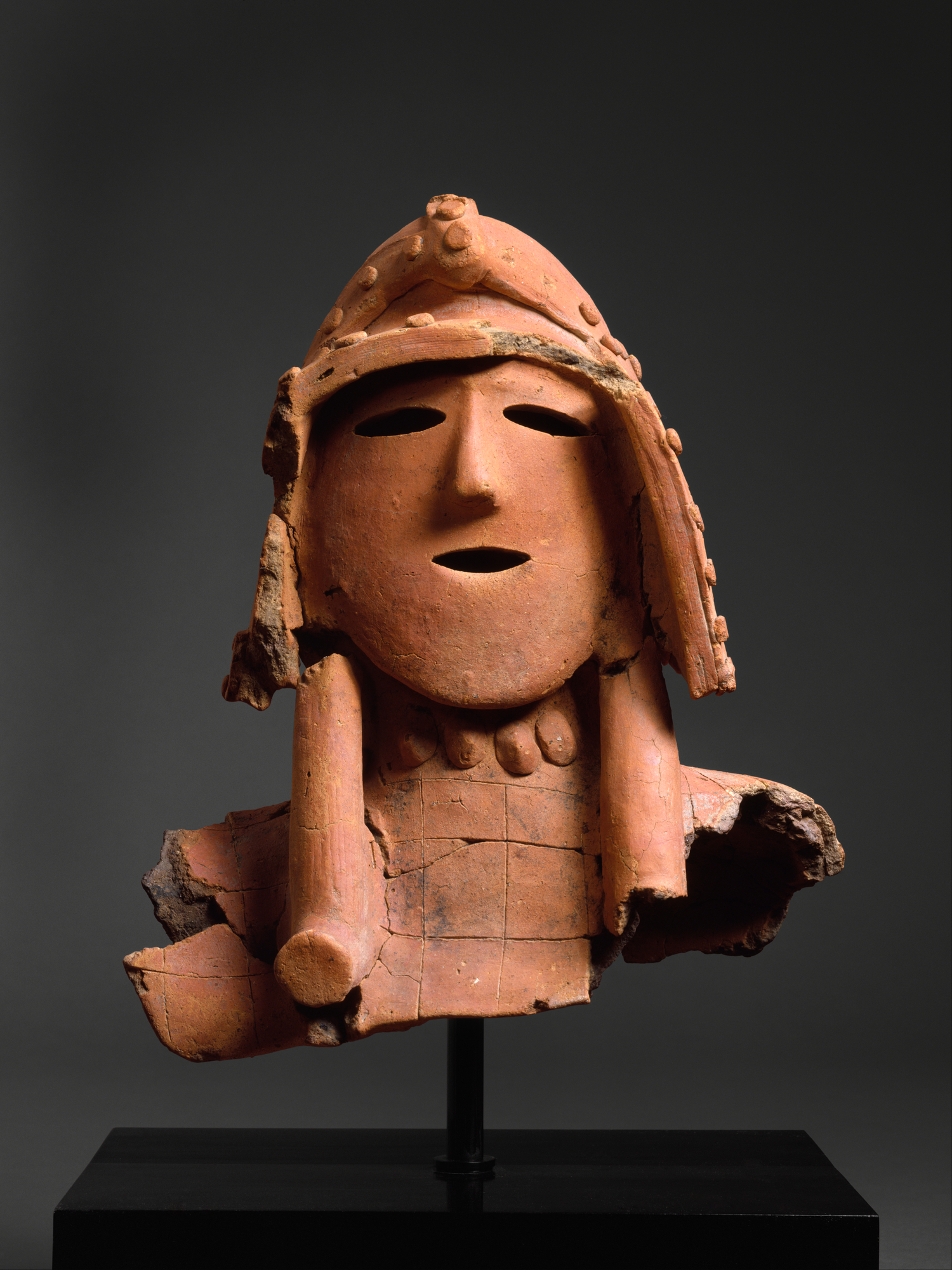 Póster de la escultura de la tumba de Japón Nterra Cotta Warrior  significado para enterrar en una tumba (Haniwa) japonesa tardía Kofun  Periodo del