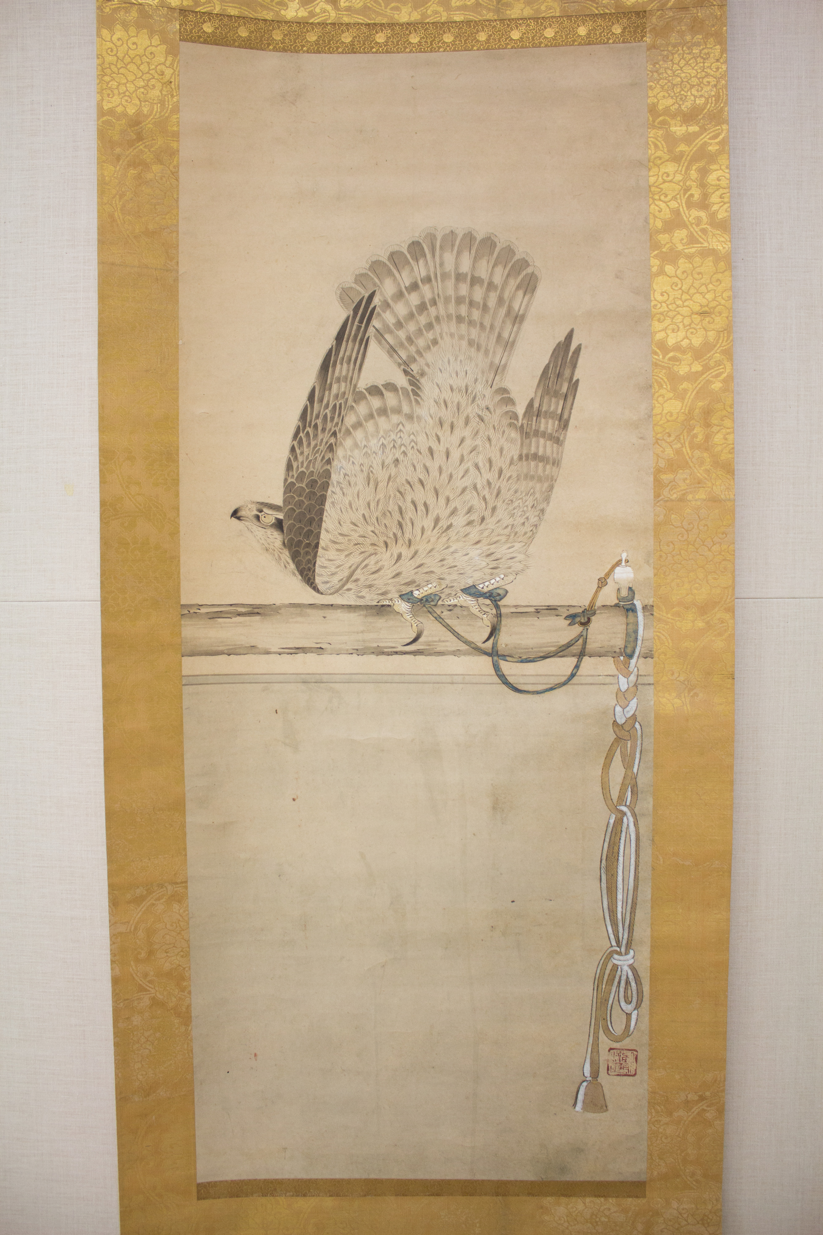 Japanese Art Reproduction. Hawk With Outstretched Wings C. 