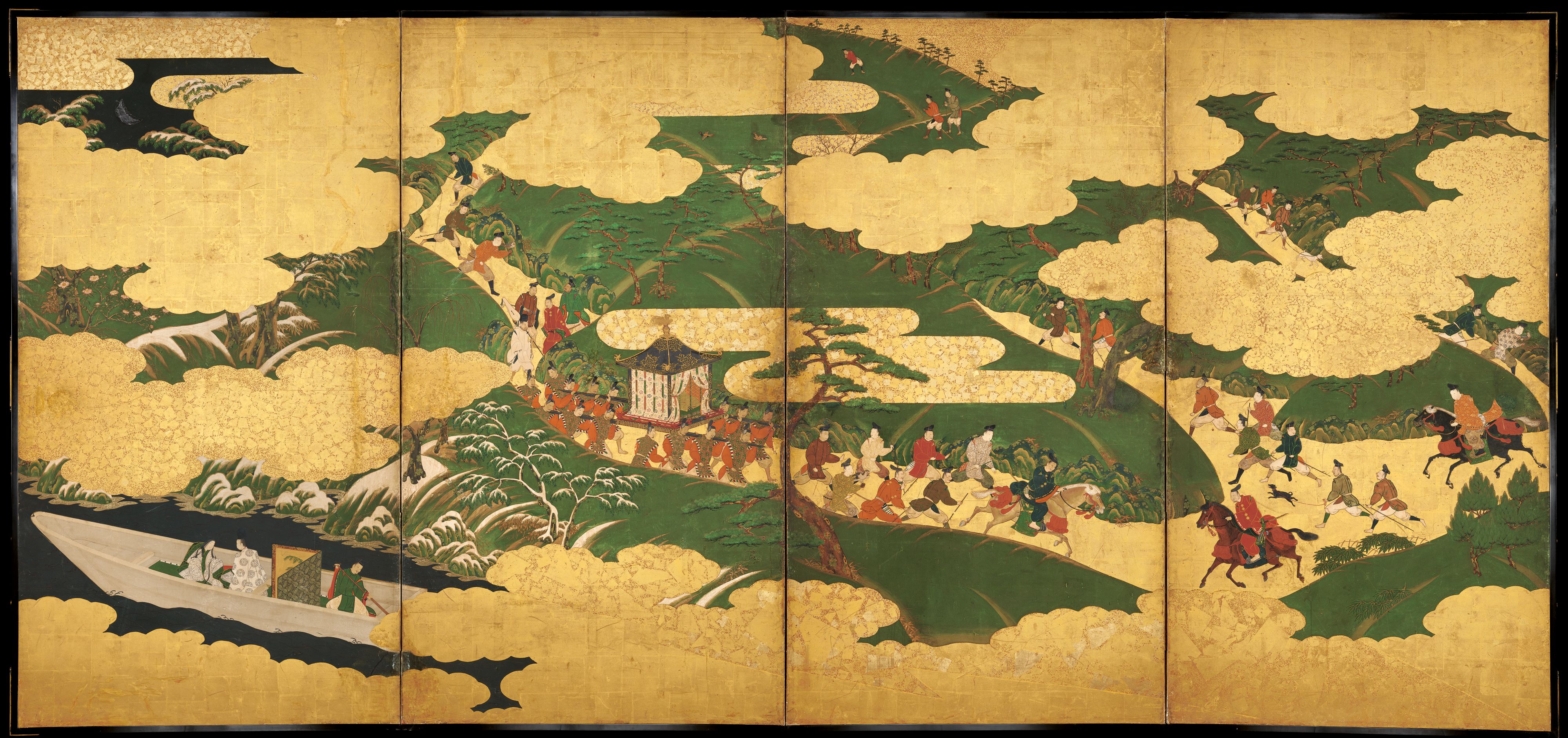 Tosa Mitsuyoshi | “An Imperial Excursion” (Miyuki), “A Boat Cast