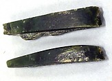 Two Sections of a Hatchet, Nephrite, New Zealand