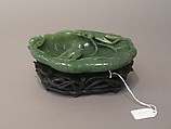 Lotus-Leaf Dish, Nephrite, olive-green, China