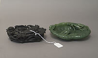 Lotus-Leaf Dish, Nephrite, olive-green, China