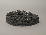 Lotus-Leaf Dish, Nephrite, very dark sage-green, China