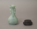 Vase, Jadeite, light grayish-green with blue, China