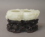 Water receptacle, Nephrite, white with very light greenish tint, China