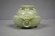 Covered bowl with ring handles, Jade (nephrite), China