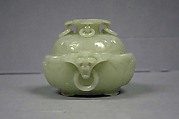 Covered bowl with ring handles, Jade (nephrite), China
