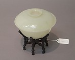 Cup with cover, Nephrite, white with very light greenish tint, China