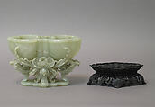 Incense burner, Nephrite, light greenish-grey, China