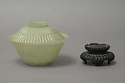 Cup with cover, Nephrite, white with faint grayish tint, China