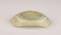 Stand for Wine Cup, Nephrite, very light sage green, China
