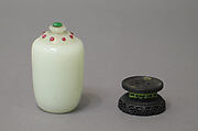 Jar with cover, Nephrite, white with faint greenish tinge, China