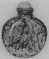 Snuff bottle with stopper, Rock crystal, China
