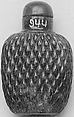 Snuff bottle with stopper, Pink quartz, China