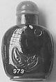 Snuff bottle with stopper, Agate, quartz, China