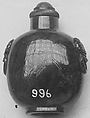 Snuff bottle with stopper, Jasper, mottled, China