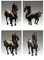 Four horses, Lacquer over wood, China