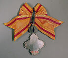 Medal, Yellow bow with red stripes, Japan