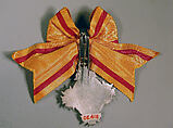 Medal, Yellow bow with red stripes, Japan