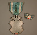 Medal and Button, Green with white stripes, Japan