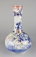 Pair of Vases, White porcelain with decoration in blue under the glaze, enamel, iron red and gold, Japan
