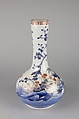 Pair of Vases, White porcelain with decoration in blue under the glaze, enamel, iron red and gold, Japan