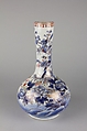 Pair of Vases, White porcelain with decoration in blue under the glaze, enamel, iron red and gold, Japan