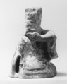 Figure of a Seated Musician, Polychromed pottery, China