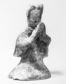 Figure of Entertainer, Pottery with slip and traces of red paint, China